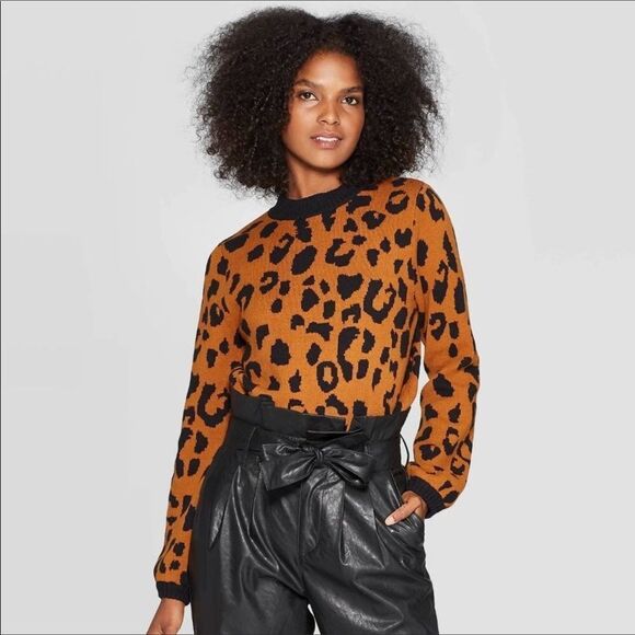 Who What Wear Sweater Animal Print - Picture 1 of 14